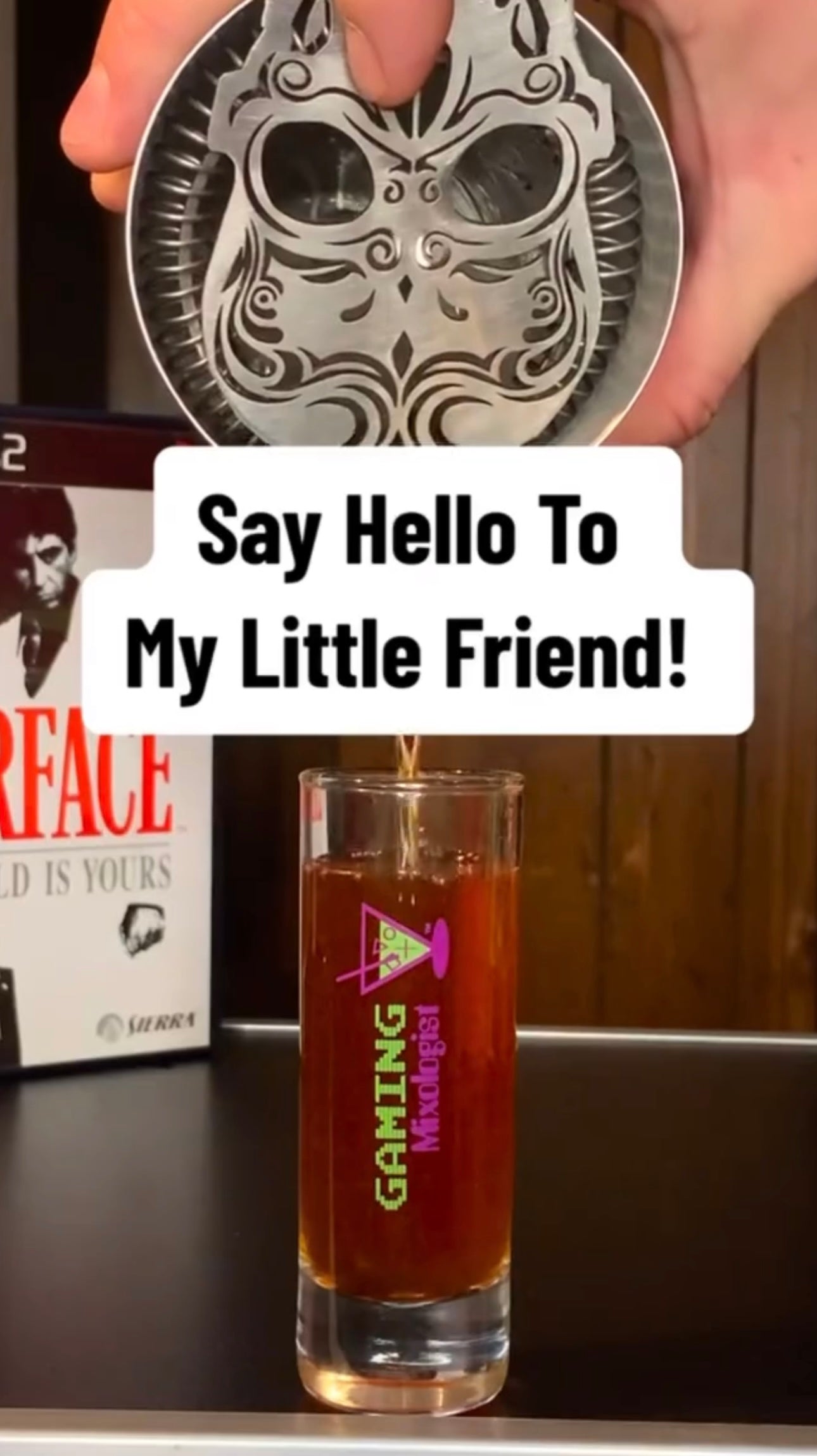 GAMING MIXOLOGIST SHOT GLASS