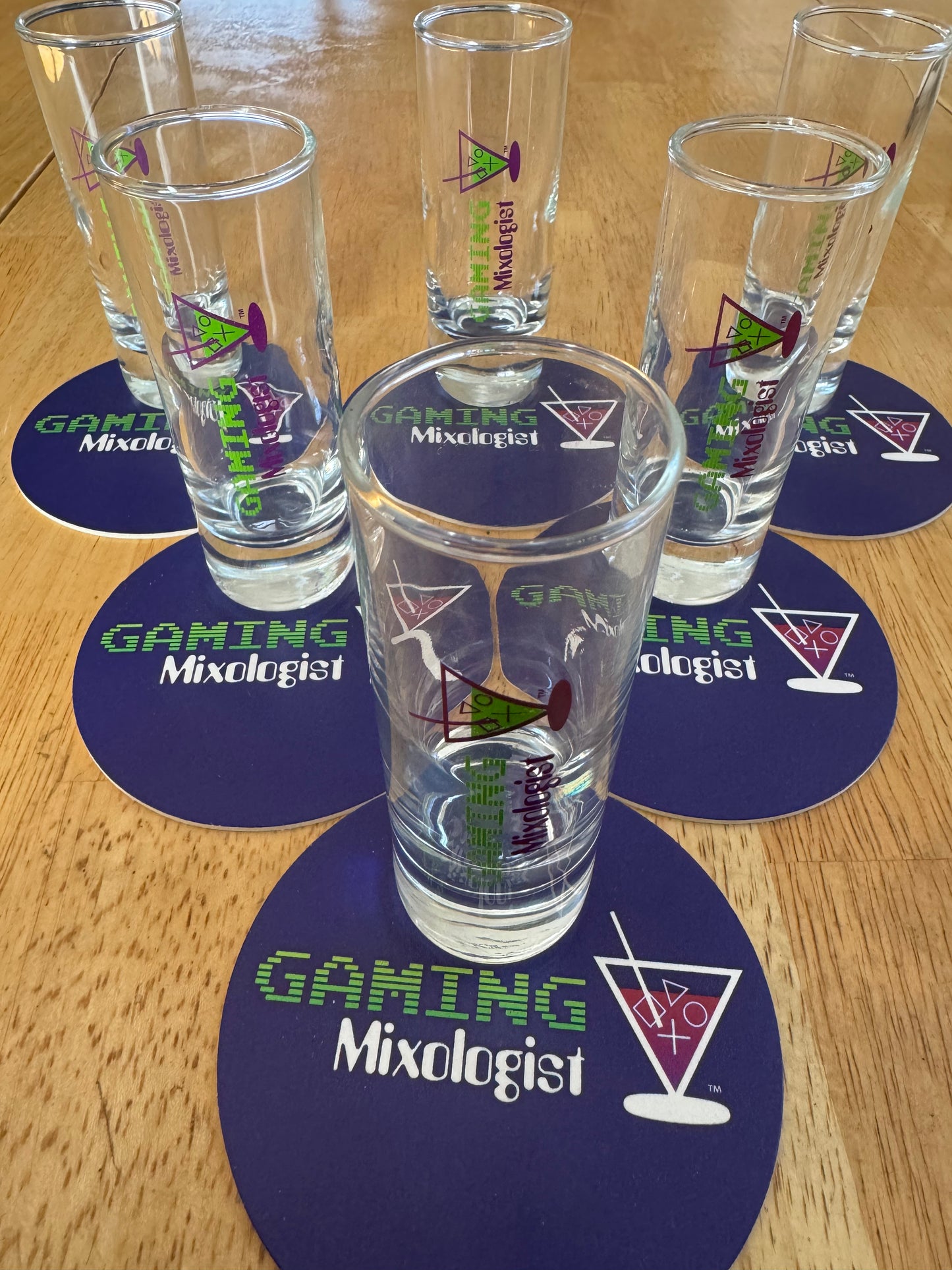 PARTY PACK!  Shots Glasses/Coasters + 2 FREE GIFTS!