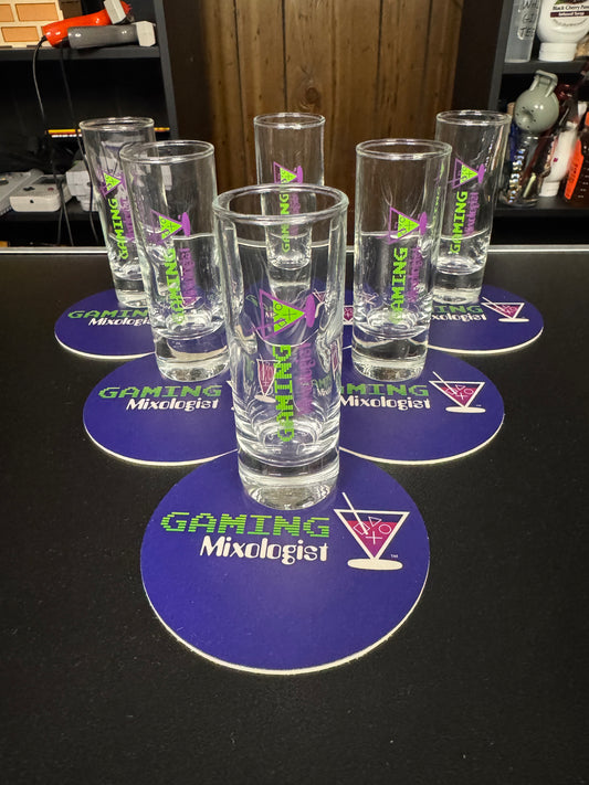 PARTY PACK!  Shots Glasses/Coasters + 2 FREE GIFTS!